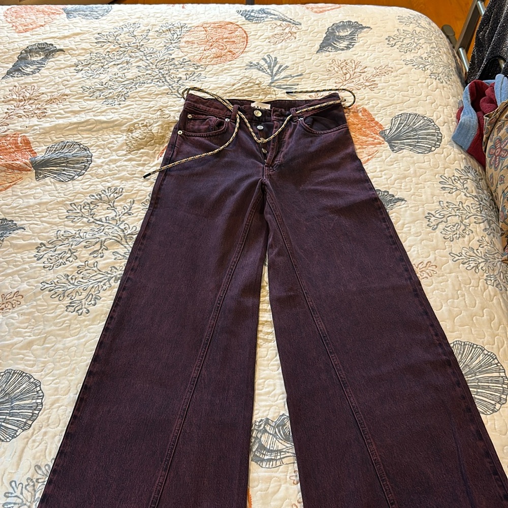 Ganni wide leg jeans. Size 25